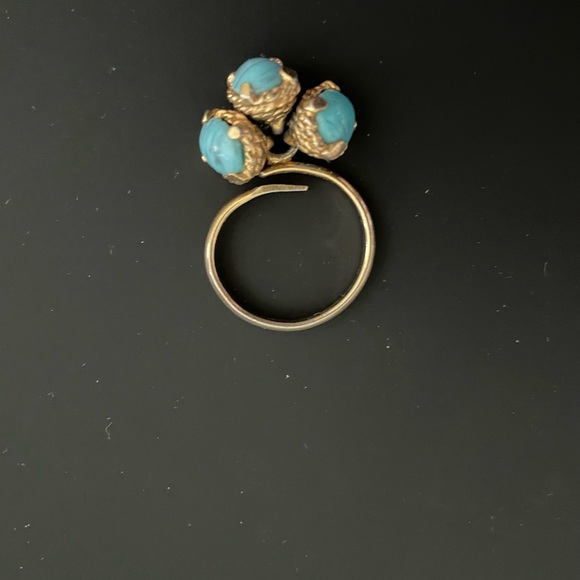 Jewelry | Vintage Expandable Ring With Turquoise Colored Stones | Poshmark